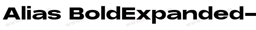Alias BoldExpanded字体转换